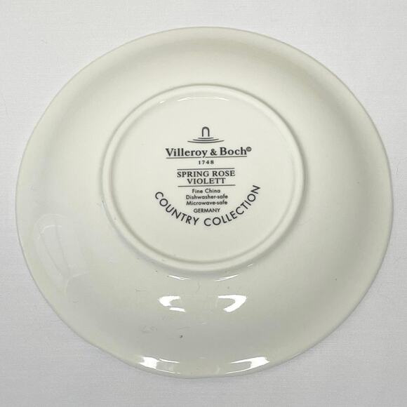 VTG Villeroy & Boch Spring Rose Violett Country Collection Cup & Saucer | EUC - Picture 10 of 10